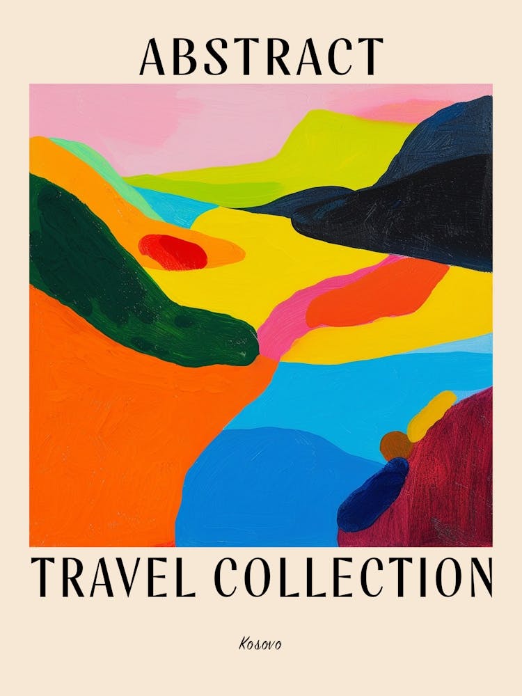 Abstract Travel Collection Poster Kosovo 1