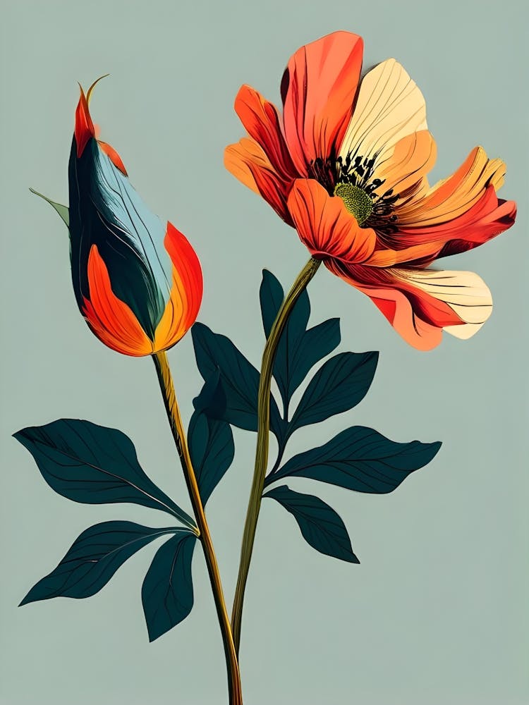 Two Flowers Canvas Print
