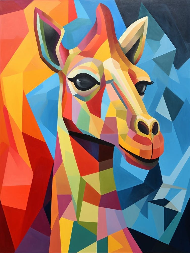Giraffe Abstract Pop Art 8