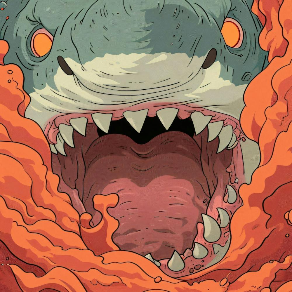 Shark In Flames