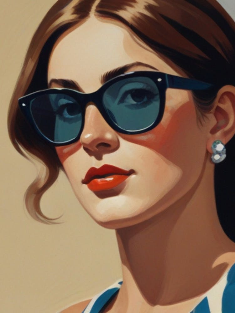Portrait Of A Woman In Sunglasses