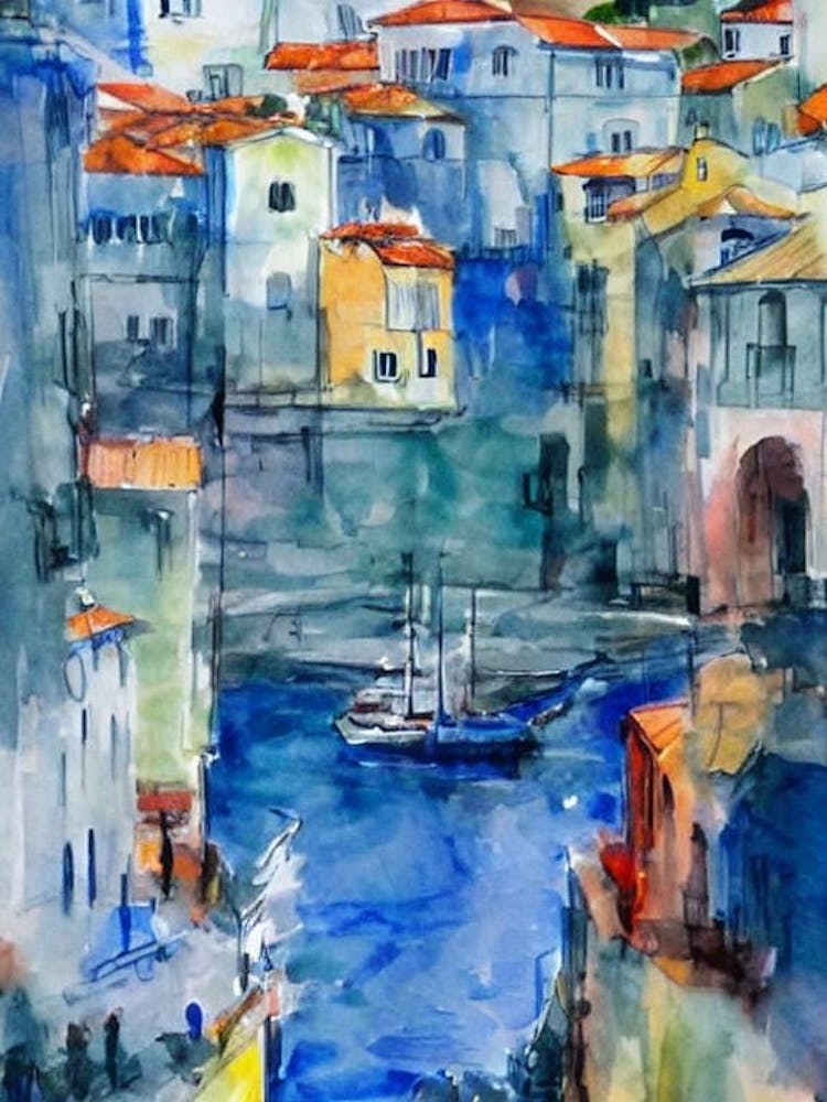 Funchal Harbour Portugal Abstract Block harbour