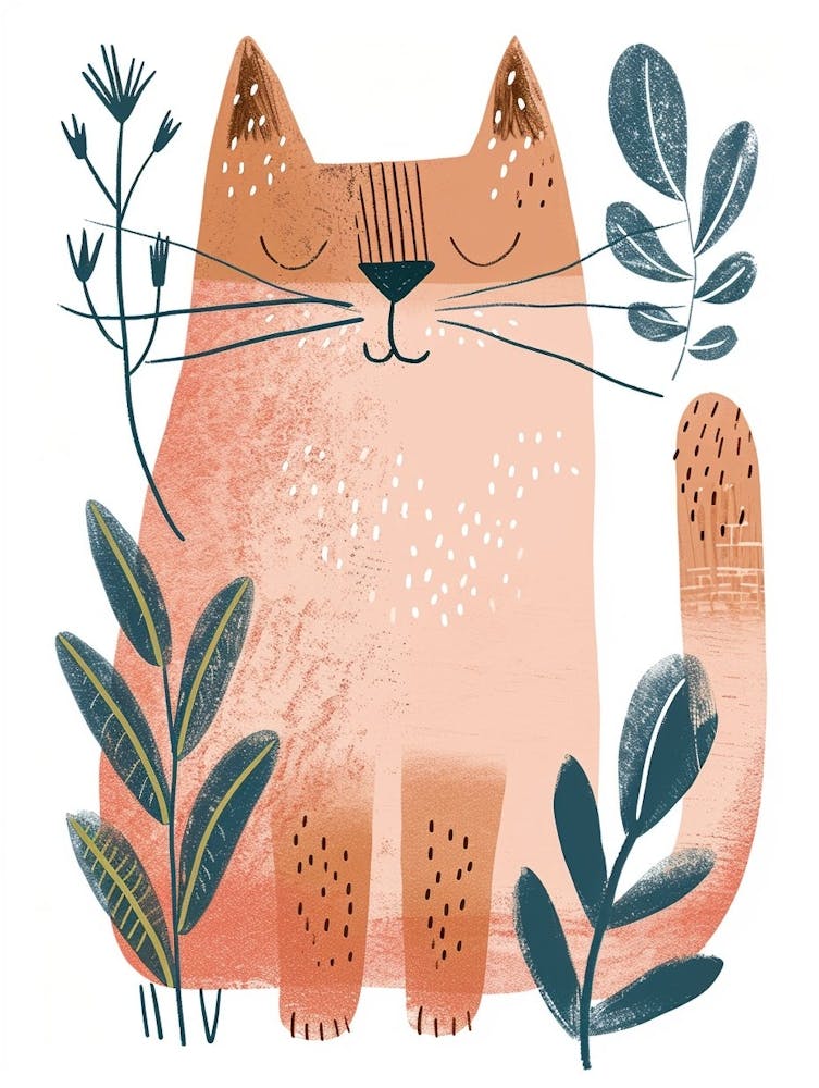 European Shorthair Cat Clipart Illustration 3