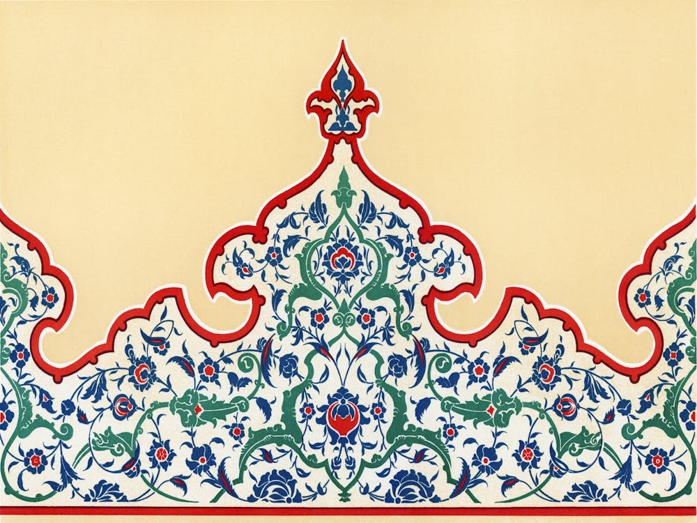 La Decoration Arabe, Plate No,55, Emile Prisses D’Avennes, Digitally Enhanced Lithograph From Own Original 1885