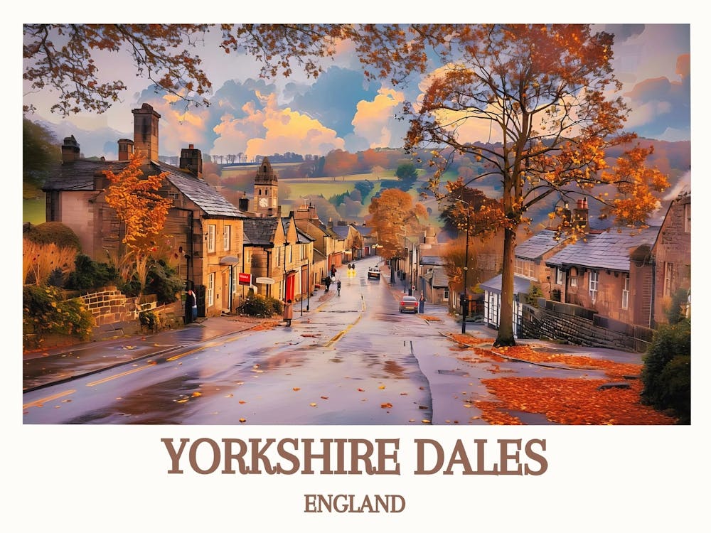 Yorkshire Dales Art Yorkshire Dales Poster Yorkshire Print Dales Souvenir Dales Wall Art Yorkshire Photo Dales Decor