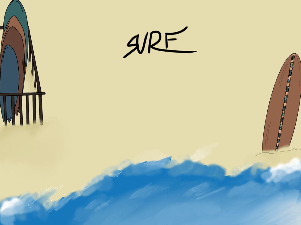 Surfboards In The Sand