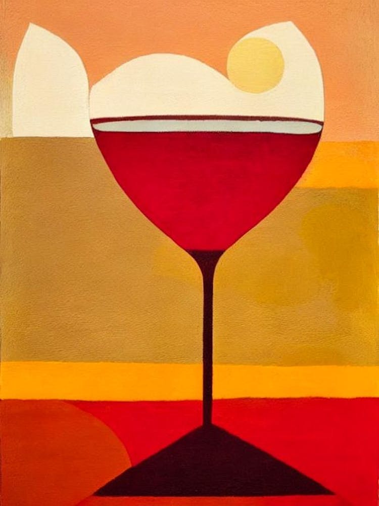 Blood And Sand Paul Klee Inspired Abstract Cocktail Poster
