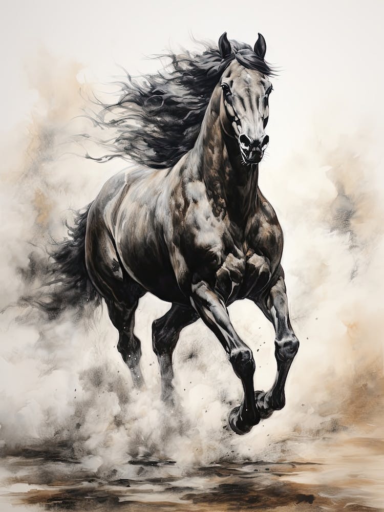 A Horse Painting In The Style Of Alla Prima 4
