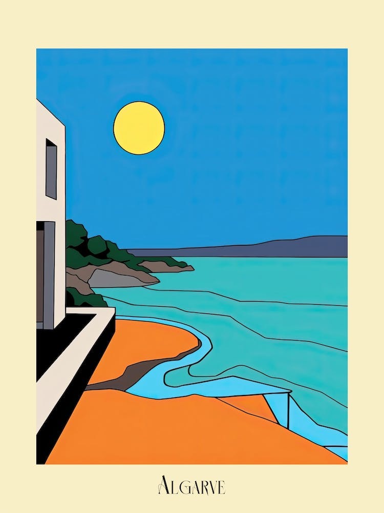 Poster Of Minimal Design Style Of Algarve, Portugal 4