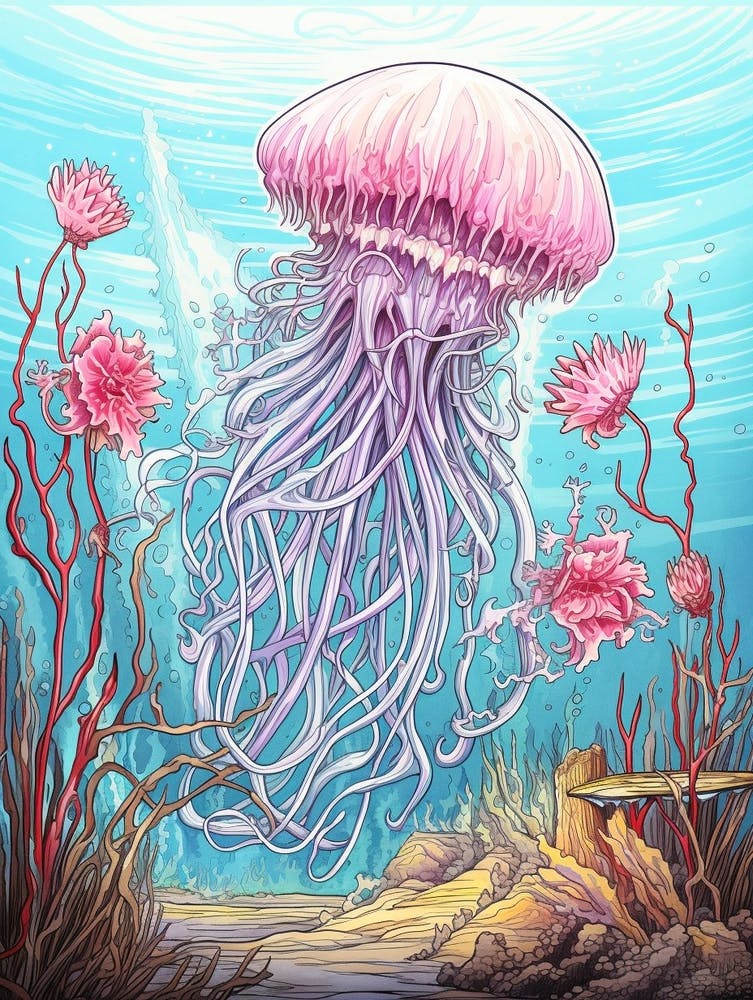 Turritopsis Dohrnii Importal Jellyfish Illustration 3