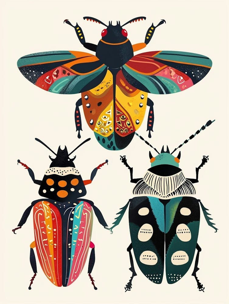 Colourful Insect Illustration Beetle 18