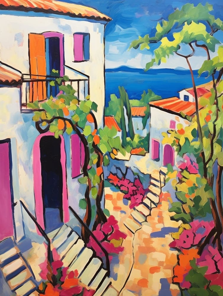 Rhodes Greece 1 Fauvist Painting