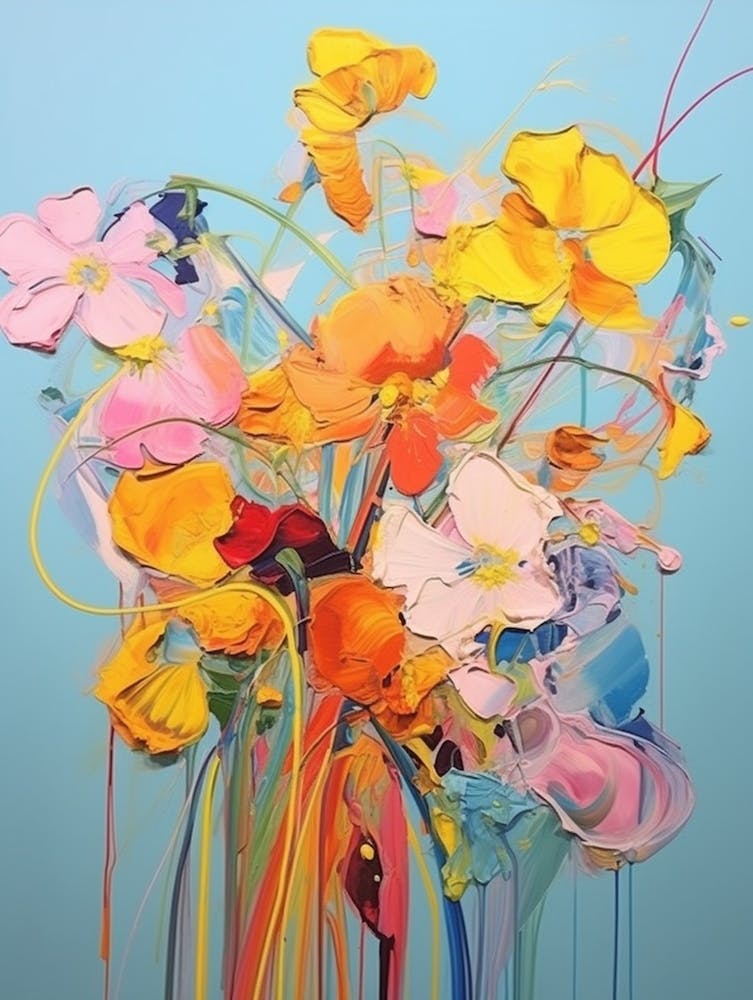 Abstract Flower Painting Buttercup 2