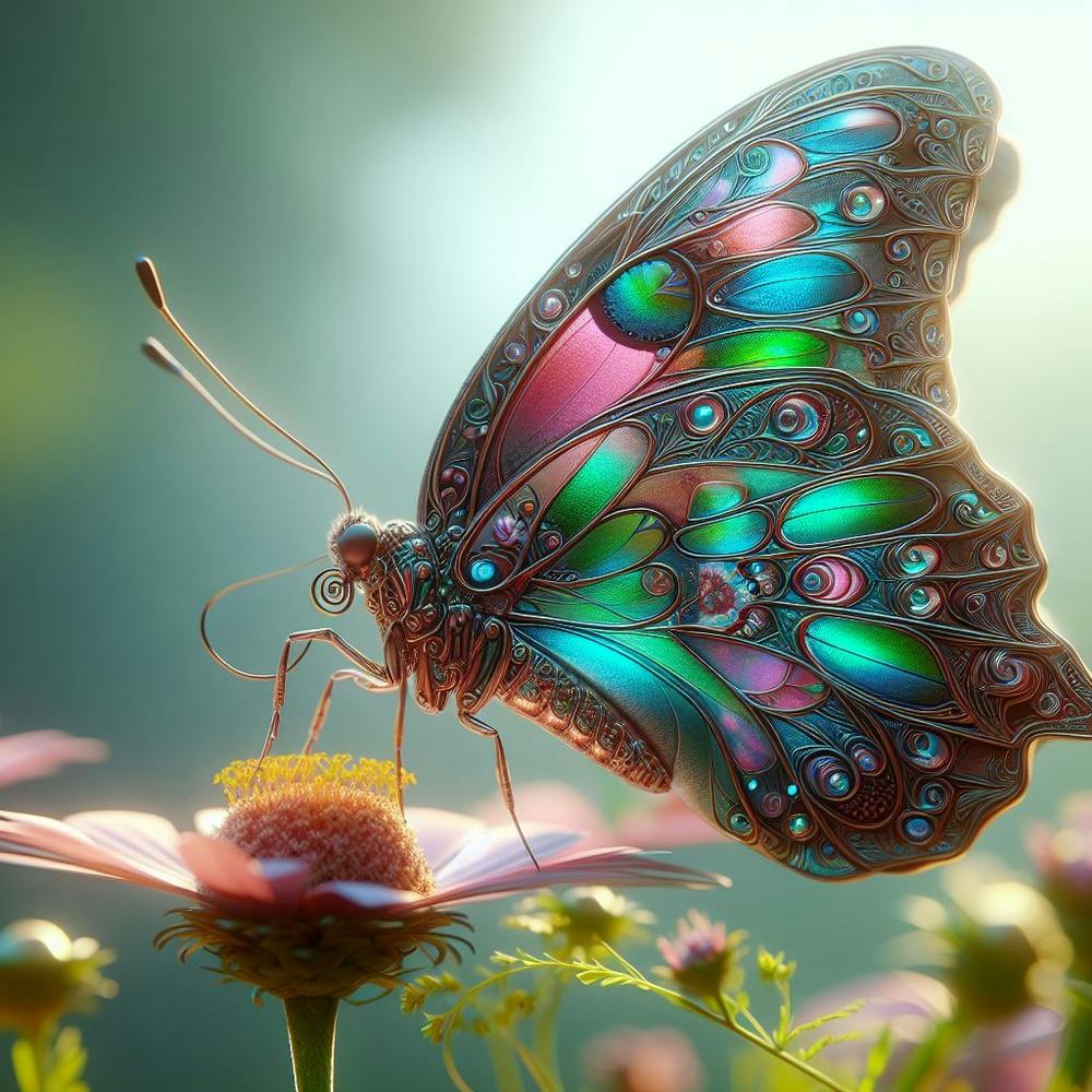 Papillon Sur une Fleur