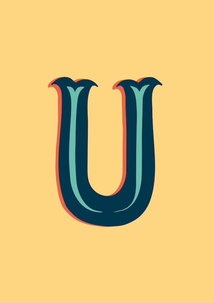 Letter U Typographic