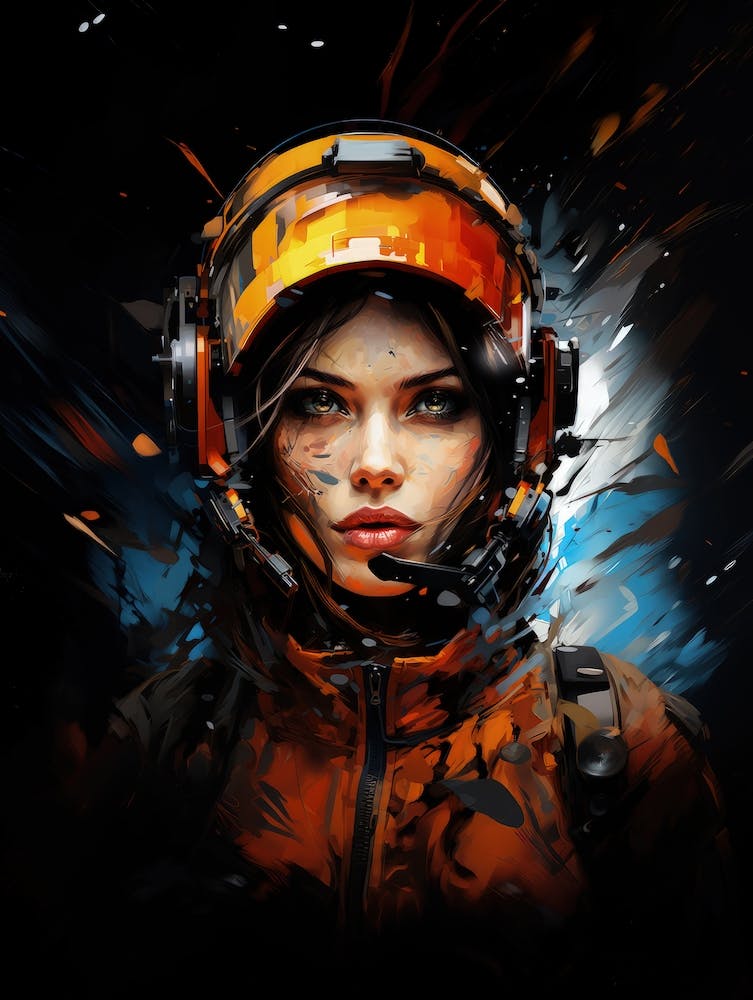 Woman portrait abstracted Pop ART