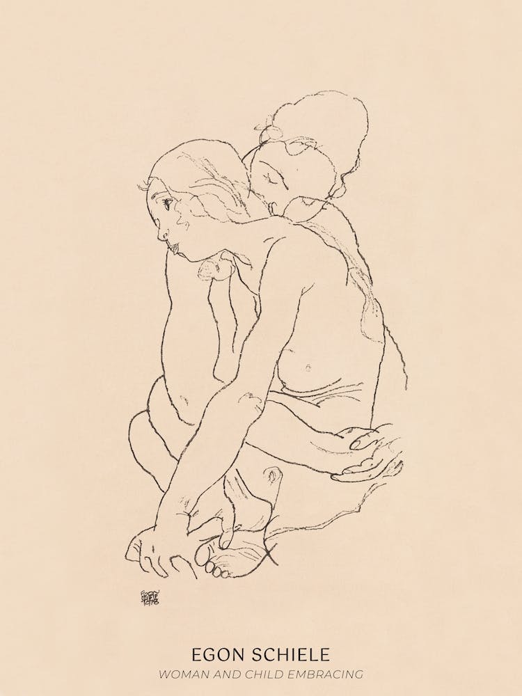 Woman And Child Embracing, Egon Schiele