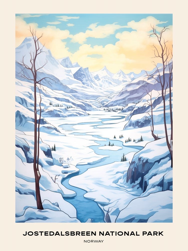 Jostedalsbreen National Park Norway 3 Poster