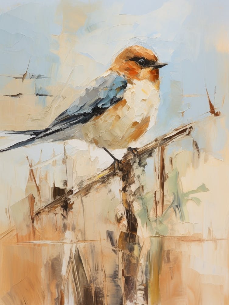 Bird Painting Barn Swallow 3