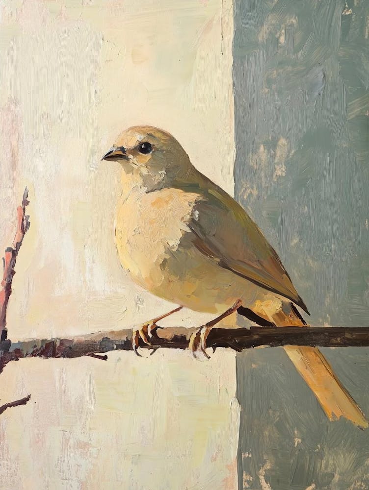 Vintage Bird Wall Art, Antique Bird Painting, Vintage Nursery Wall