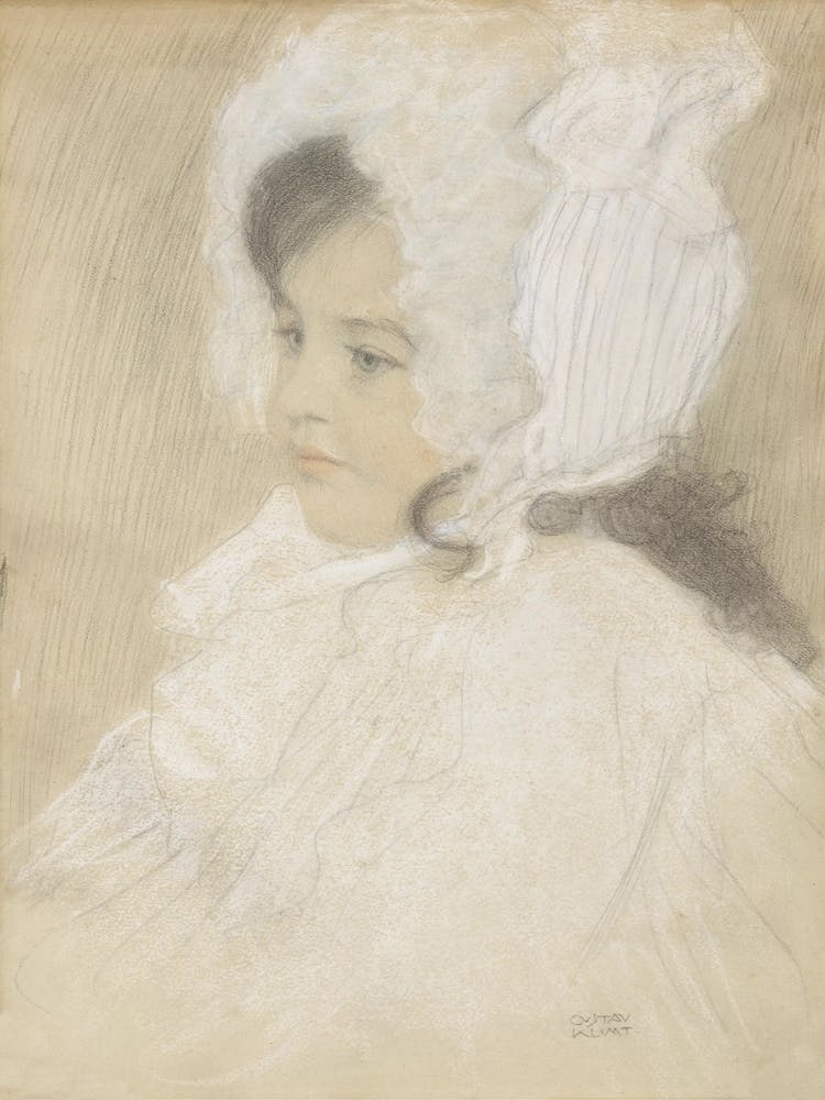 Portrait Of A Child (Marie Moll), Gustav Klimt1879), Gustav Klimt
