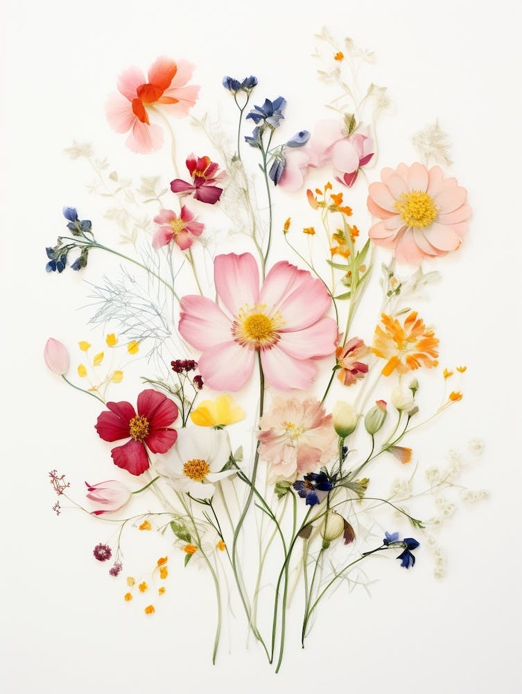 Pressed Flower Botanical Art Wildflowers 8