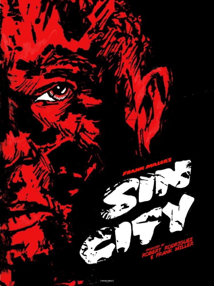 Red Face Sin City | Comic Art Digital | Pop Art World 2025