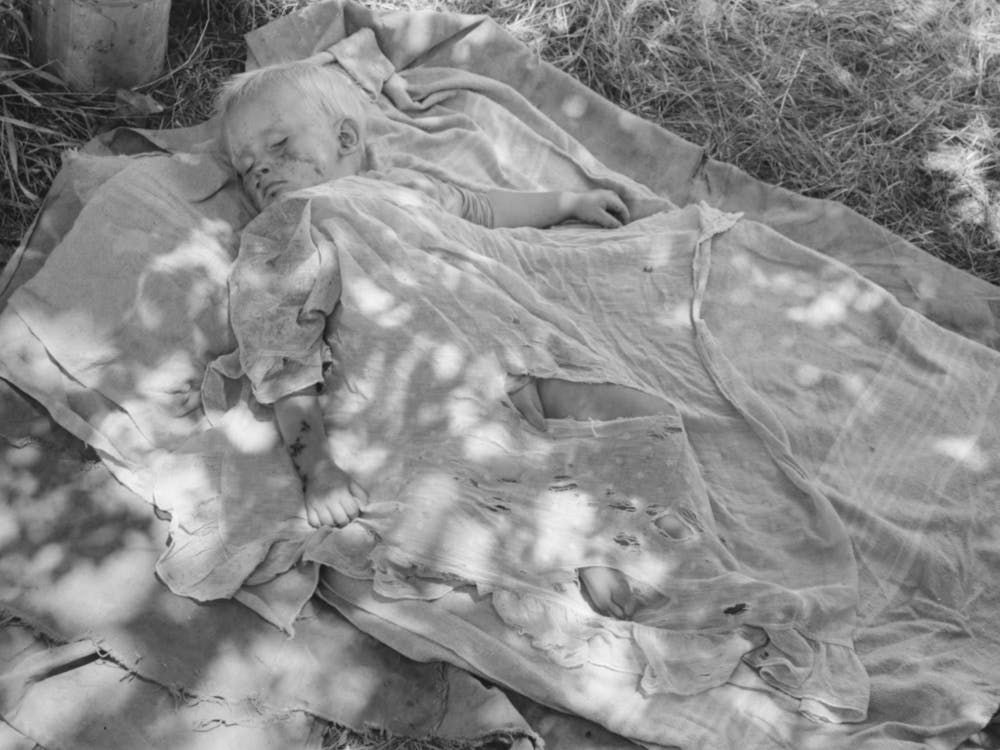 Untitled Photo, Possibly Related To Child Of Family Encamped By The Roadside Near Spiro, Oklahoma,This