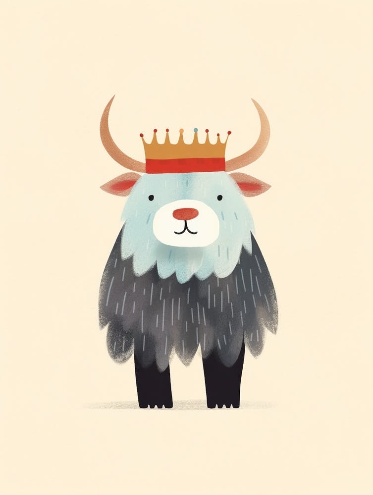 Little Yak 3 Wearing A Crown