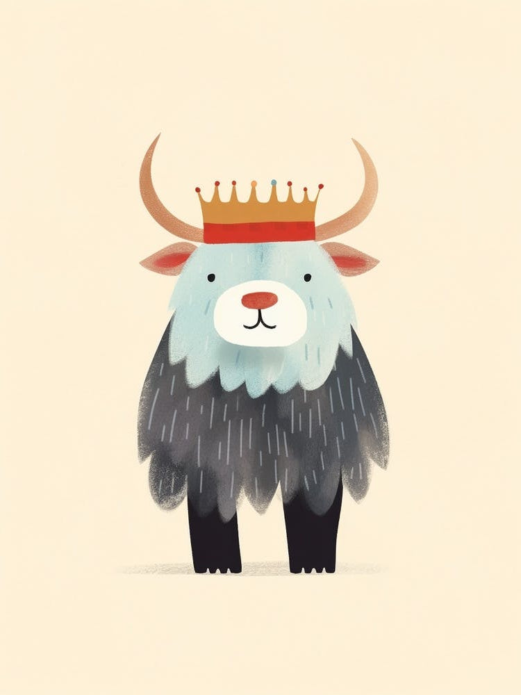 Little Yak 3 Wearing A Crown