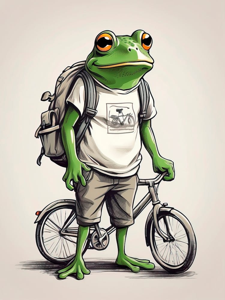 Frog On A Bike