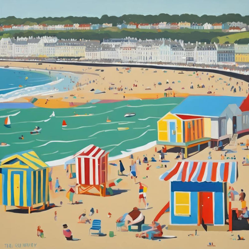 Brighton Beach Series in Style of David Hockney 3