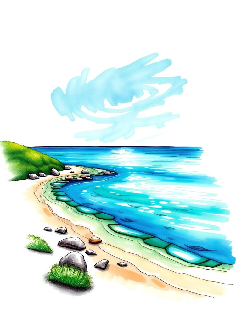 Watercolor Seascape 1