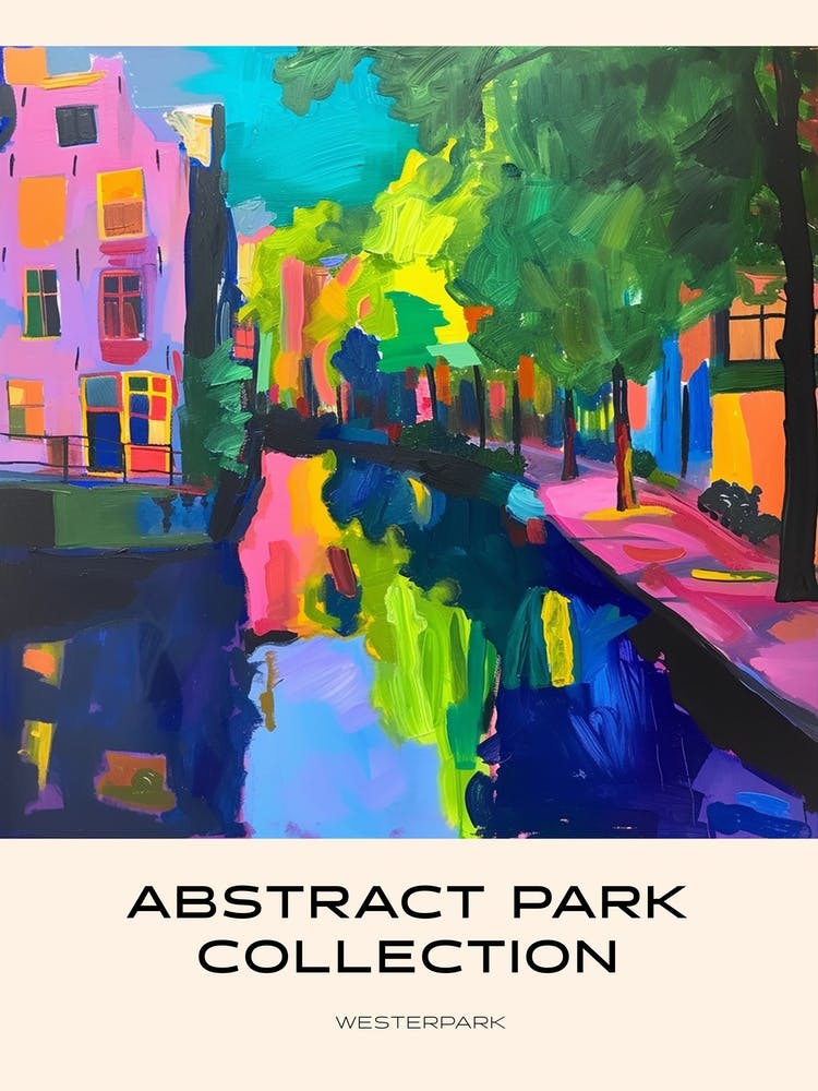 Abstract Park Collection Poster Westerpark Amsterdam Netherlands