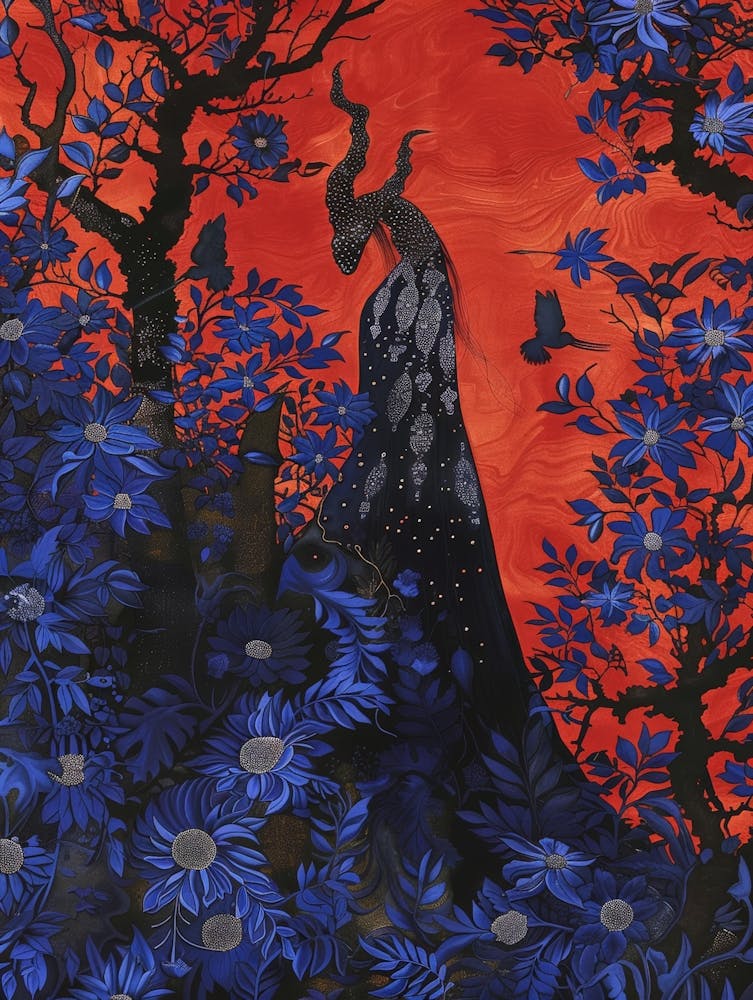 Peacock In The Forest