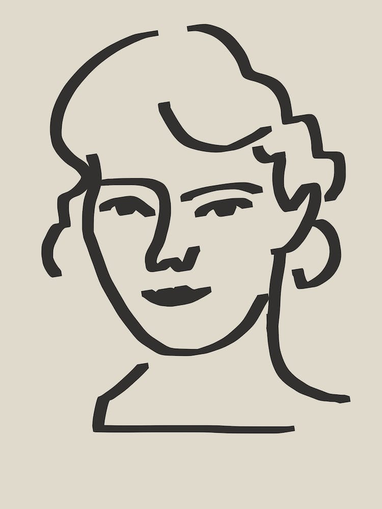 Line Art Candid Portrait 6