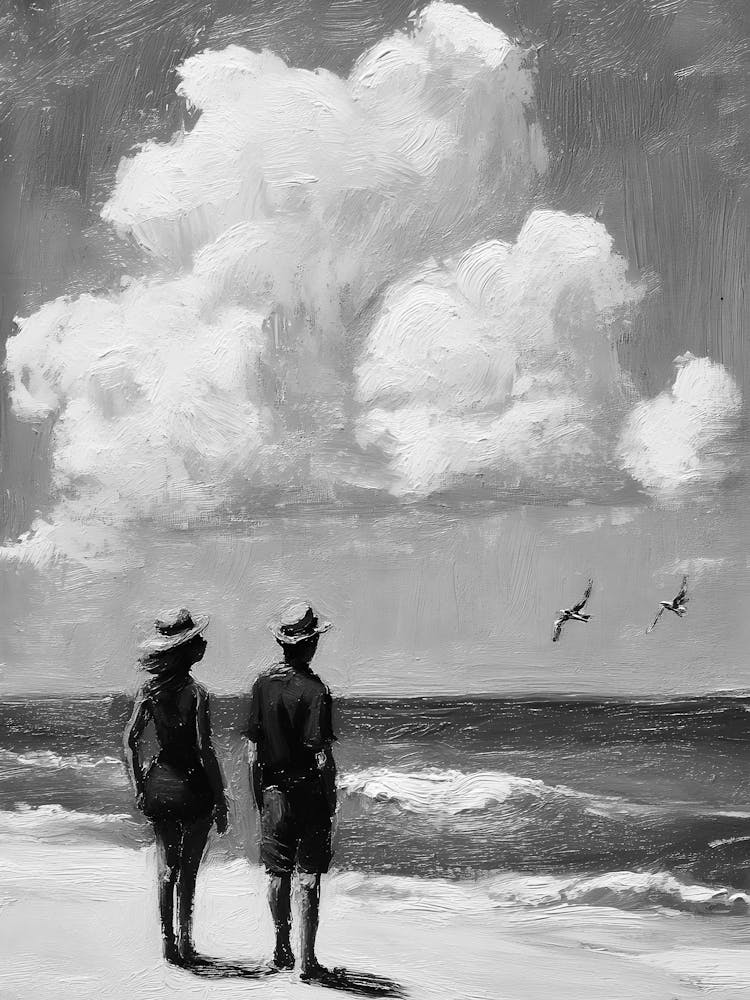 Two People On The Beach 1