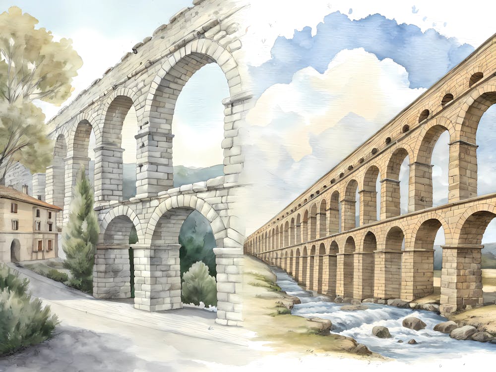 Minimalist Ink Sketch Of Faded Watercolor Compos