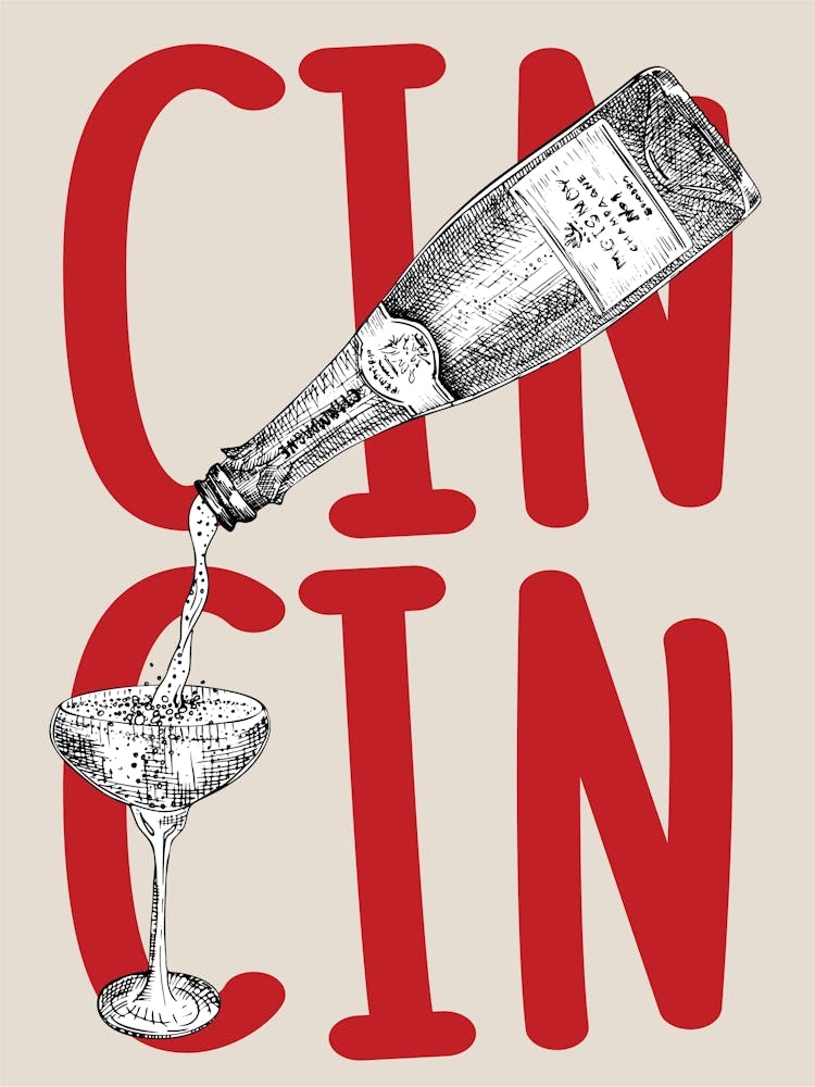 Cin Cin Cheers Champagner Rot