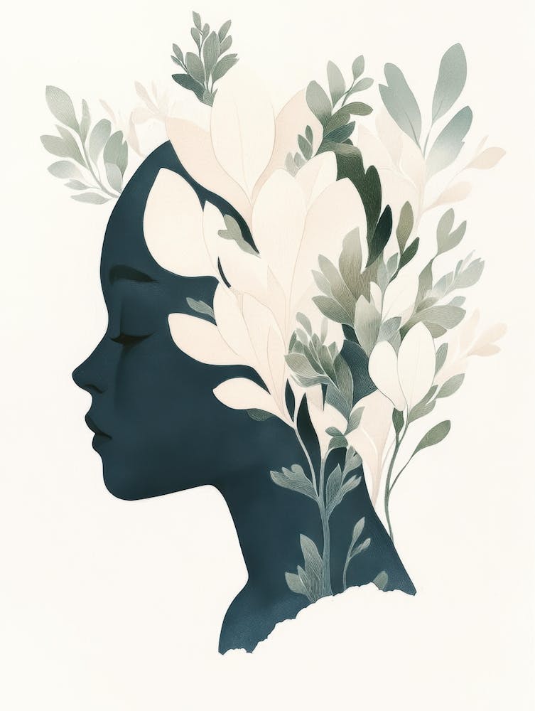 Portrait Of A Woman With Leaves 36