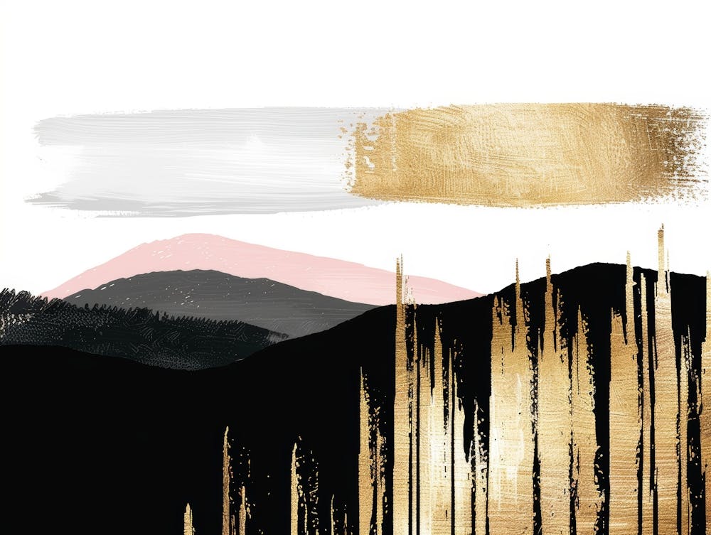 Gold And Black Canvas Print 65