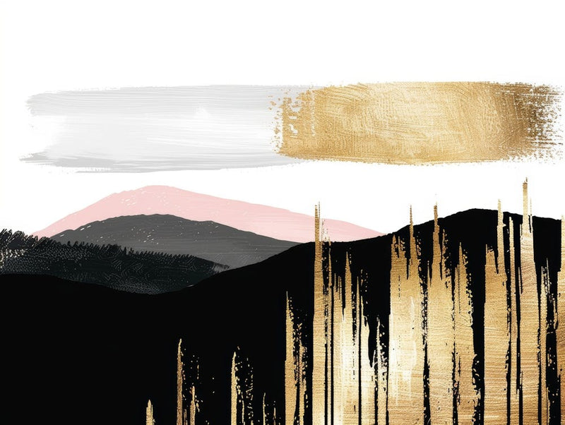 Gold And Black Canvas Print 65