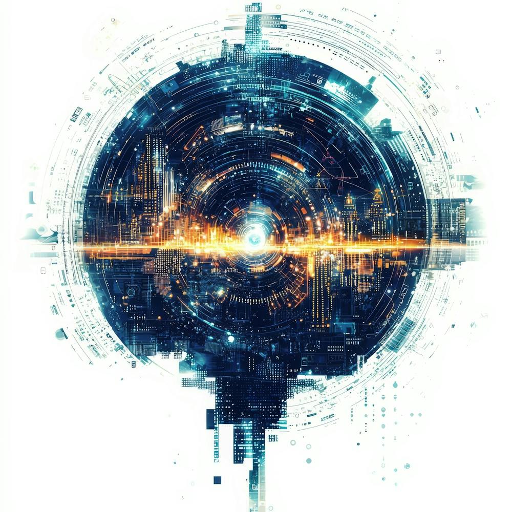 Futuristic City.Generated AI. Wall 15