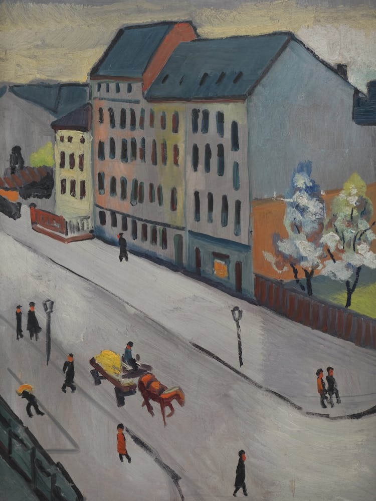 August Macke Our Street In Grey, 1911
