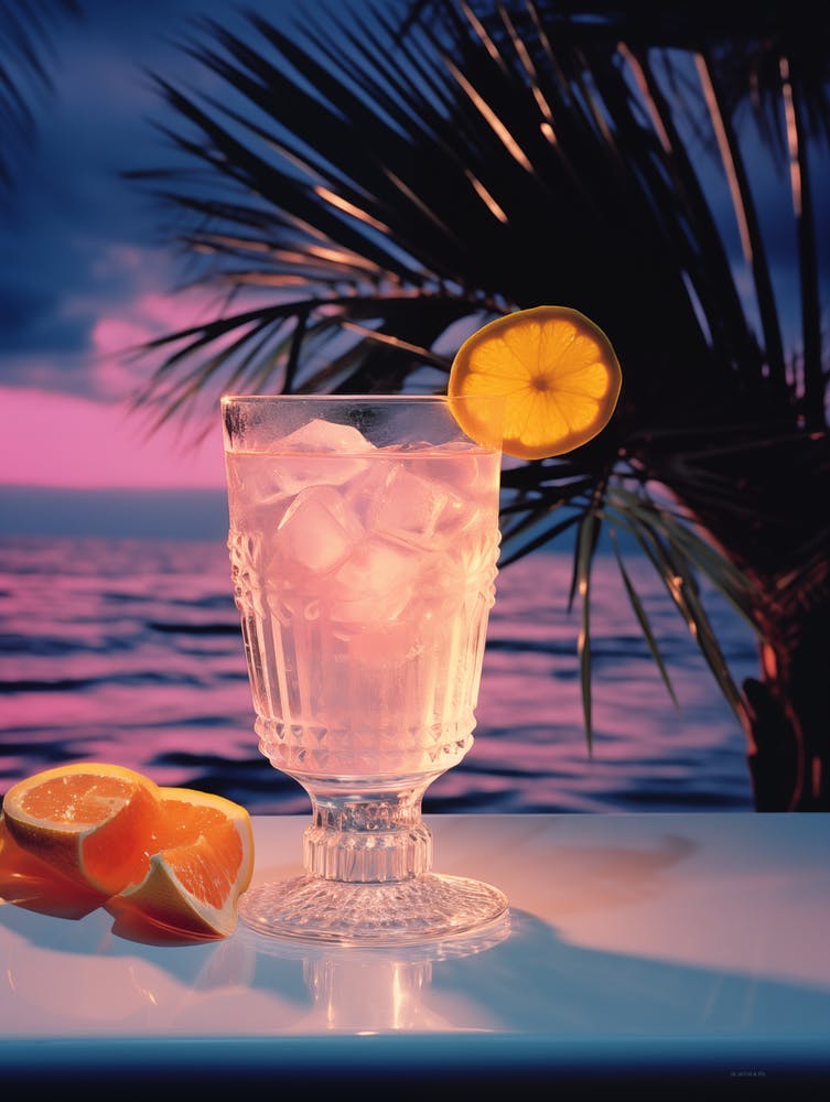 Cocktail At Sunset