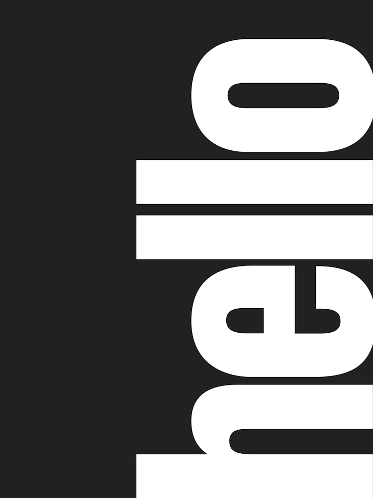 Hello Typography - White and Black