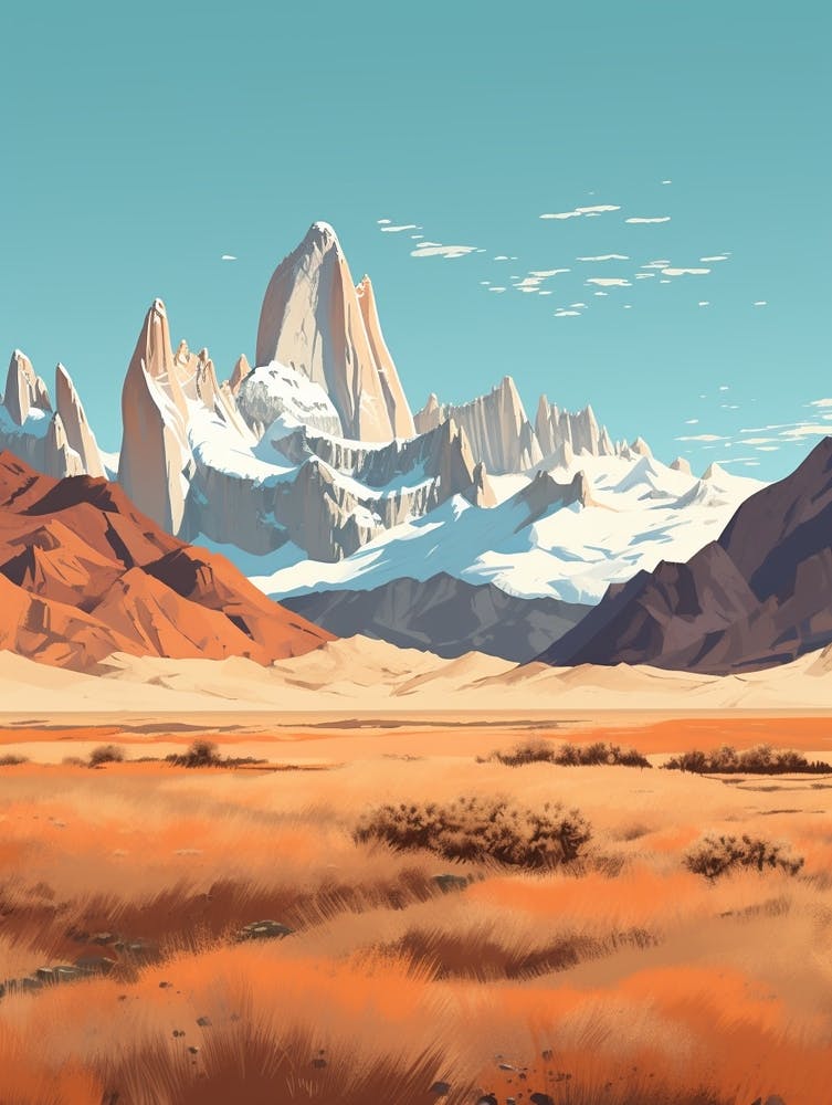 Fitz Roy Trek Argentina 4 Hiking Trail Landscape