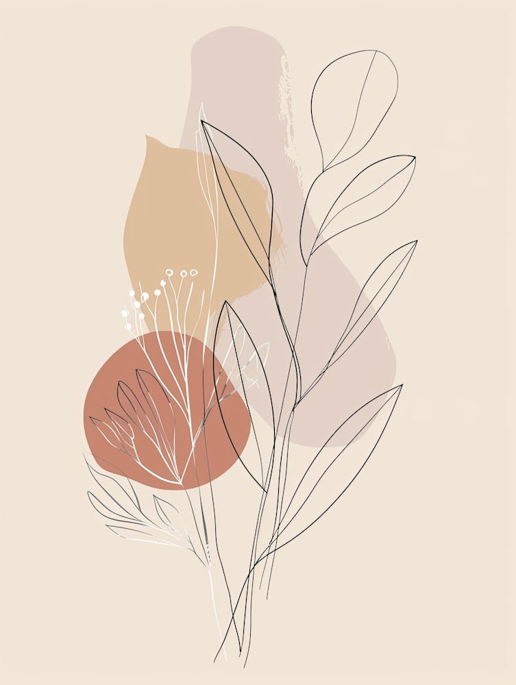 Dubai Botanical Garden Boho Line Art