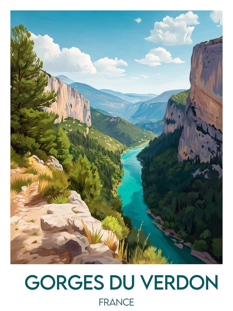 Affiche de voyage Gorges Du Verdon