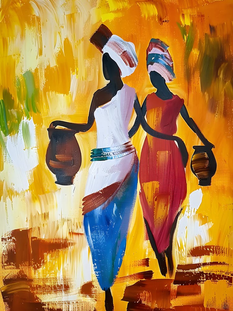Two Women Carrying Pots
